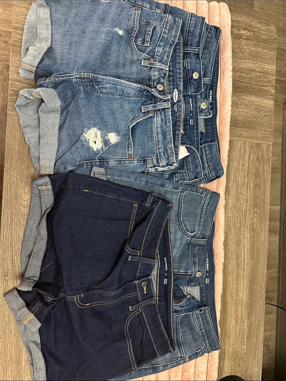 Old Navy Women's Jean Shorts - Dark Blue, Medium Blue, Light Blue